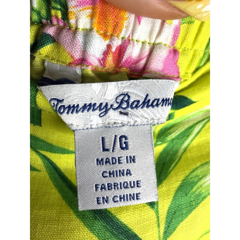 Tommy Bahama Humming A Bloom Tropical Floral Linen Skirt Women's Size Large - Picture 2 of 8